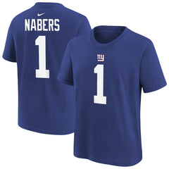 Malik Nabers New York Giants Player Name & Number T-Shirt Royal | Nike for Sale