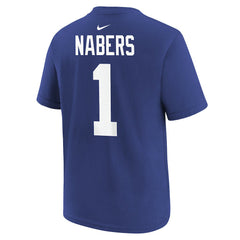 Malik Nabers New York Giants Player Name & Number T-Shirt Royal | Nike for Sale