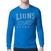 Detroit Lions Starter Retro Team Logo Long Sleeve T-Shirt Blue | NFL
