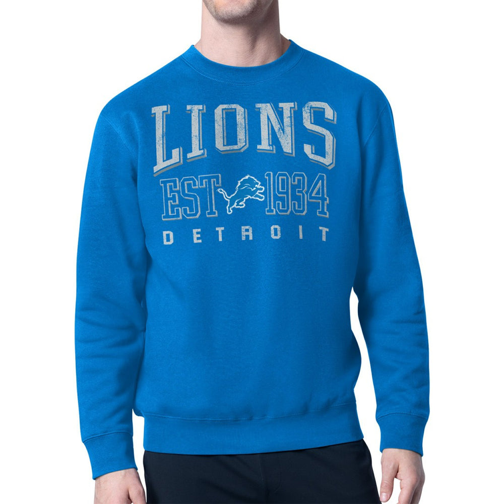 Detroit Lions Starter Retro Team Logo Pullover Sweatshirt Royal | NFL