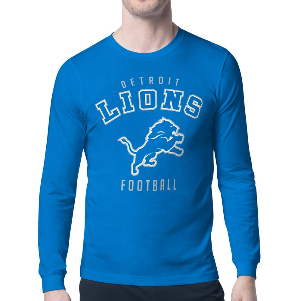 Detroit Lions Starter City Team Logo Long Sleeve T-Shirt Blue | NFL