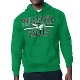 Philadelphia Eagles Starter Team Retro Logo Fleece Tri-Blend Pullover Hoodie Kelly Green | NFL