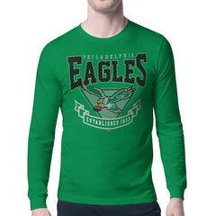 Philadelphia Eagles Starter Retro Team Logo Long Sleeve T-Shirt Kelly Green | NFL