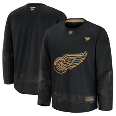 Detroit Red Wings Fanatics 2024 Military Appreciation Practice Jersey - Black - NHL