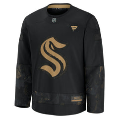 Seattle Kraken Fanatics 2024 Military Appreciation Practice Jersey - Black - NHL