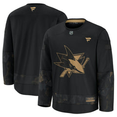 San Jose Sharks Fanatics 2024 Military Appreciation Practice Jersey - Black - NHL