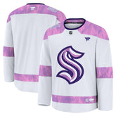 Seattle Kraken Fanatics 2024 Hockey Fights Cancer Practice Jersey - White - NHL
