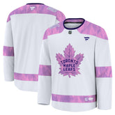 Toronto Maple Leafs Fanatics 2024 Hockey Fights Cancer Practice Jersey - White - NHL