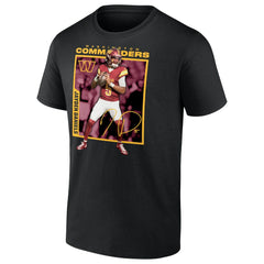 Jayden Daniels Washington Commanders Player Frame T-Shirt Black | NFL