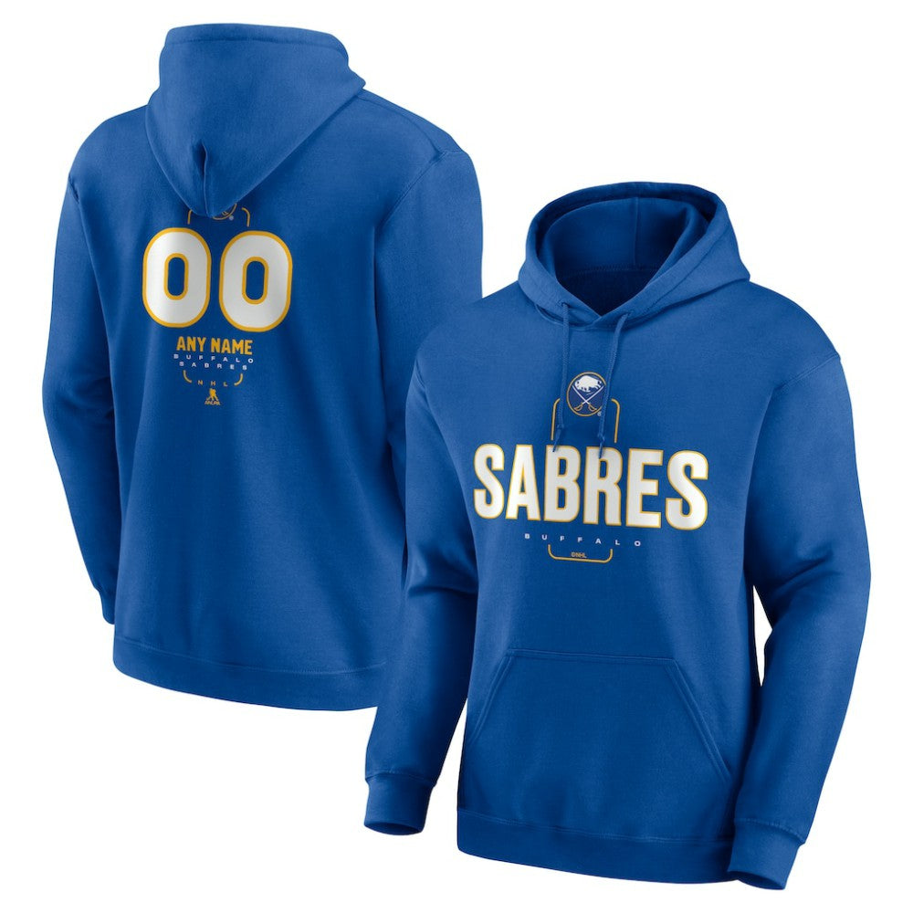 Buffalo Sabres Personalized Name & Number Midfielder Pullover Hoodie - Royal - NHL