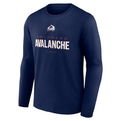 Colorado Avalanche Personalized Name & Number Midfielder Long Sleeve T-Shirt - Navy - NHL
