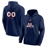 Columbus Blue Jackets Personalized Name & Number Midfielder Pullover Hoodie - Navy - NHL