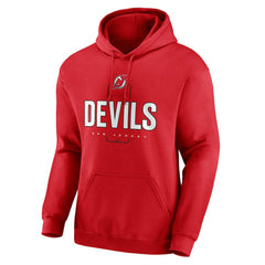 New Jersey Devils Personalized Name & Number Midfielder Pullover Hoodie - Red - NHL