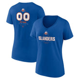 New York Islanders Women's Personalized Name & Number Midfielder V-Neck T-Shirt - Royal - NHL