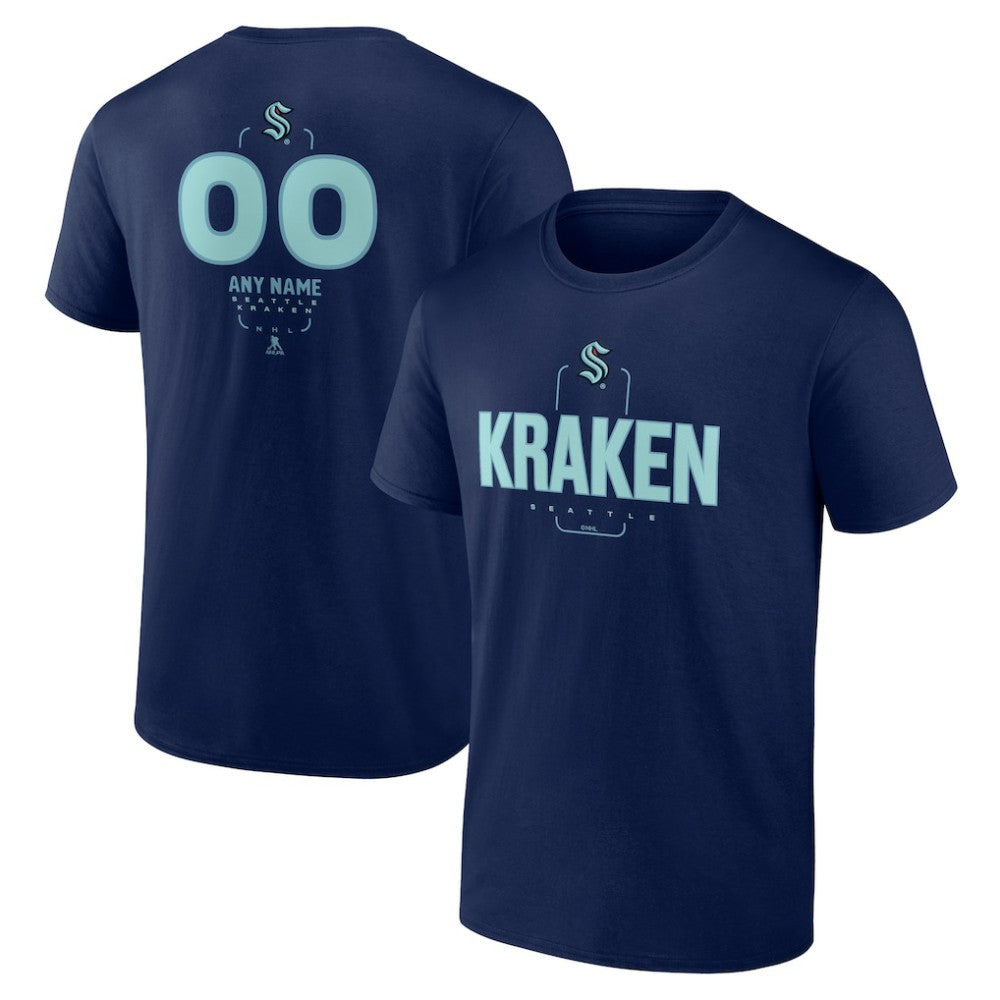 Seattle Kraken Personalized Name & Number Midfielder T-Shirt - Deep Sea Blue - NHL
