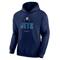 Winnipeg Jets Personalized Name & Number Midfielder Pullover Hoodie - Navy - NHL