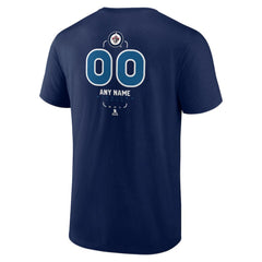 Winnipeg Jets Personalized Name & Number Midfielder T-Shirt - Navy - NHL