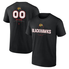 Chicago Blackhawks Personalized Name & Number Midfielder T-Shirt - Black - NHL