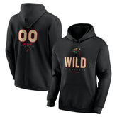 Minnesota Wild Personalized Name & Number Midfielder Pullover Hoodie - Black - NHL