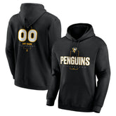 Pittsburgh Penguins Personalized Name & Number Midfielder Pullover Hoodie - Black - NHL