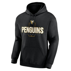 Pittsburgh Penguins Personalized Name & Number Midfielder Pullover Hoodie - Black - NHL