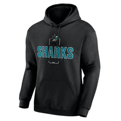 San Jose Sharks Personalized Name & Number Midfielder Pullover Hoodie - Black - NHL