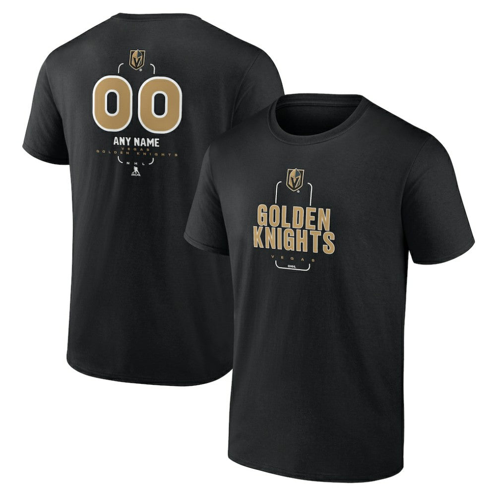 Vegas Golden Knights Personalized Name & Number Midfielder T-Shirt - Black - NHL
