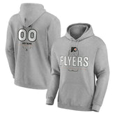 Philadelphia Flyers Personalized Name & Number Midfielder Pullover Hoodie - Gray - NHL