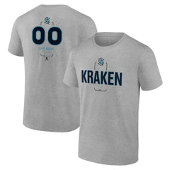 Seattle Kraken Personalized Name & Number Midfielder T-Shirt - Gray - NHL