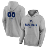 Toronto Maple Leafs Personalized Name & Number Midfielder Pullover Hoodie - Gray - NHL