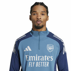 Arsenal 2025/26 AEROREADY Raglan Quarter-Zip Training Top Light Blue | Adidas Online