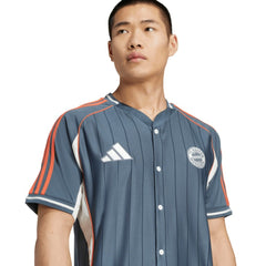 Bayern Munich US Pack Full-Button Baseball Jersey Gray | Adidas Online