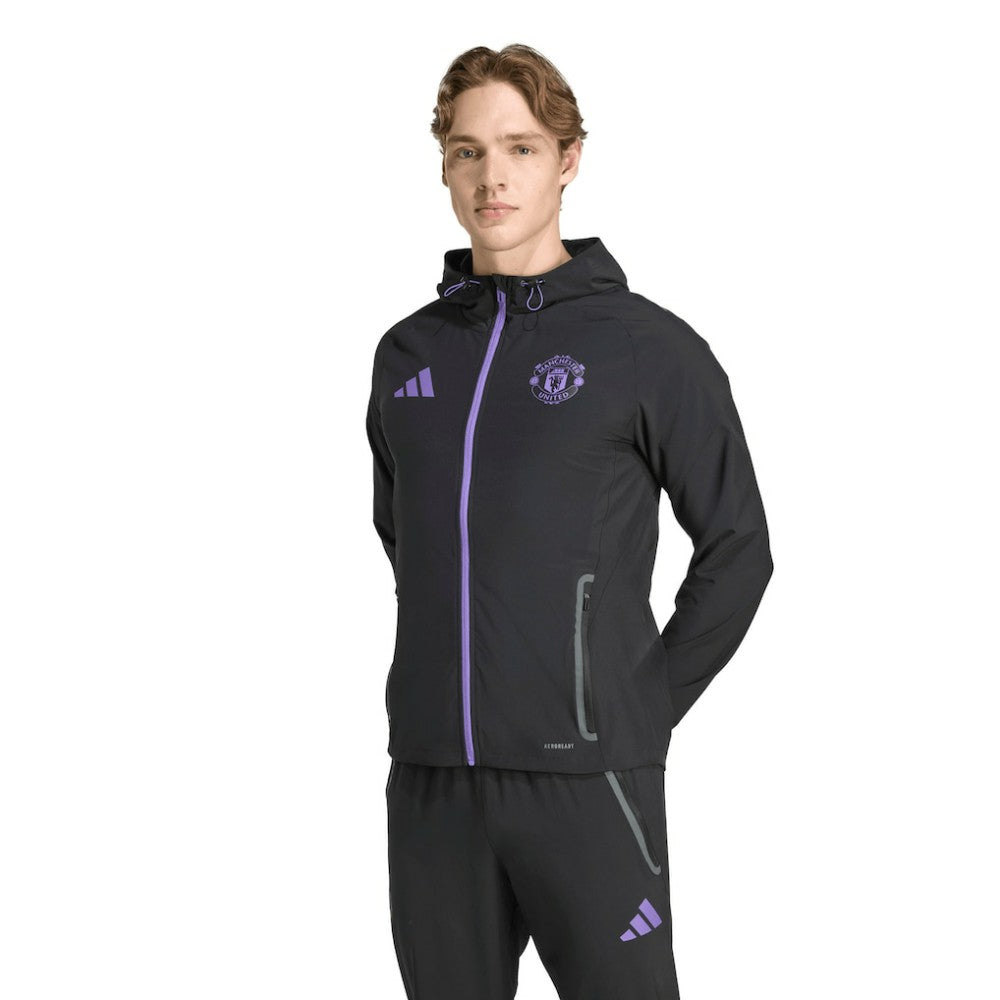 Manchester United 2025/26 Tiro Vis Tech Travel Jacket Black | Adidas cheap