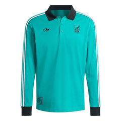 Liverpool Terrace Icons Long Sleeve Polo Green | Adidas Online