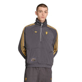 Manchester United Terrace Icons Half-Zip Jacket Gray | Adidas Online