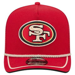 San Francisco 49ers New Era Vintage Team Rope A-Frame Trucker 9FIFTY Snapback Hat Scarlet | NFL