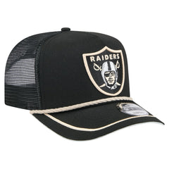 Las Vegas Raiders New Era Vintage Team Rope A-Frame Trucker 9FIFTY Snapback Hat Black | NFL