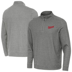 Detroit Red Wings Antigua 2025 NHL Stadium Series Subtle Quarter-Zip Top - Heather Black - NHL