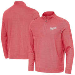 Detroit Red Wings Antigua 2025 NHL Stadium Series Subtle Quarter-Zip Top - Heather Red - NHL