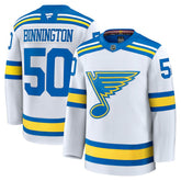 Jordan Binnington St. Louis Blues Fanatics Away Premium Player Jersey - White - NHL