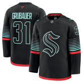 Philipp Grubauer Seattle Kraken Fanatics Alternate Premium Player Jersey - Black - NHL