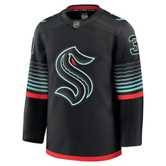 Philipp Grubauer Seattle Kraken Fanatics Alternate Premium Player Jersey - Black - NHL