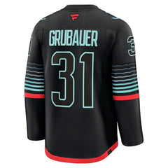 Philipp Grubauer Seattle Kraken Fanatics Alternate Premium Player Jersey - Black - NHL