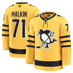 Evgeni Malkin Pittsburgh Penguins Fanatics Alternate Premium Player Jersey - Gold - NHL