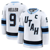 Clayton Keller Utah Mammoth Fanatics Away Premium Player Jersey - White - NHL