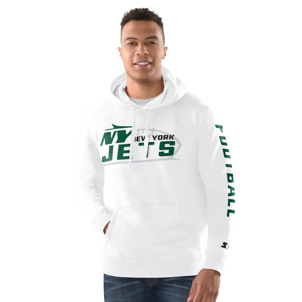 New York Jets Starter Vintage Pullover Hoodie White | NFL