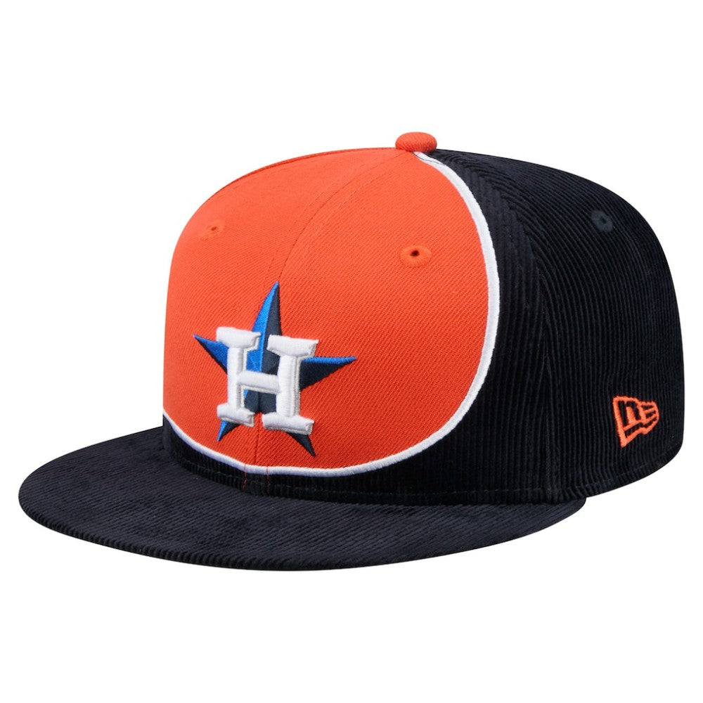 Houston Astros New Era Retro Split Corduroy Snapback Hat - MLB