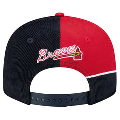 Atlanta Braves New Era Retro Split Corduroy Snapback Hat - MLB