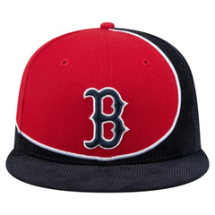 Boston Red Sox New Era Retro Split Corduroy Snapback Hat - MLB