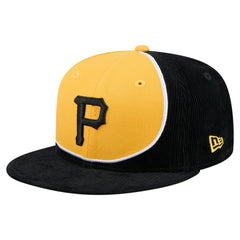 Pittsburgh Pirates New Era Retro Split Corduroy Snapback Hat - MLB